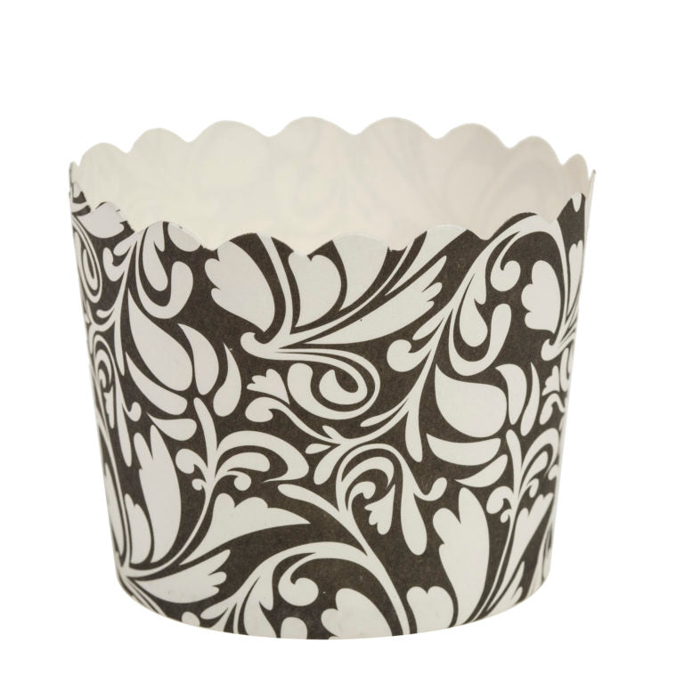 Scalloped black/white design Large Baking Cup (16 Count)