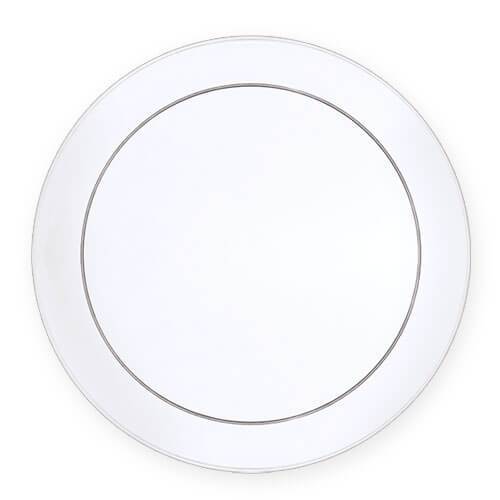 Clear Deluxe Plastic 6" Round Buffet Appetizer Plate (40 Count)
