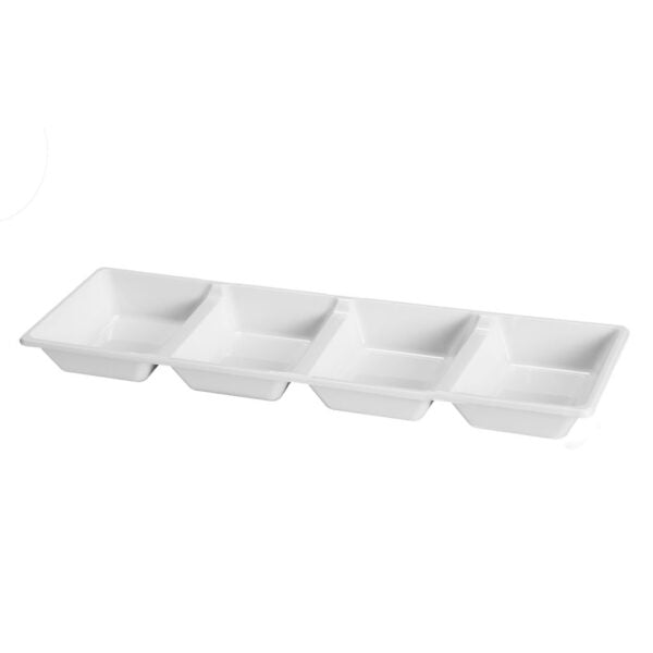 4 Section tray white