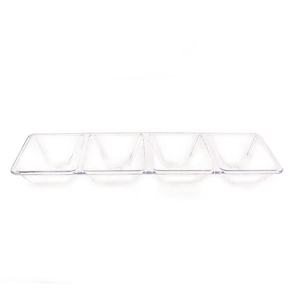 4 Section tray clear