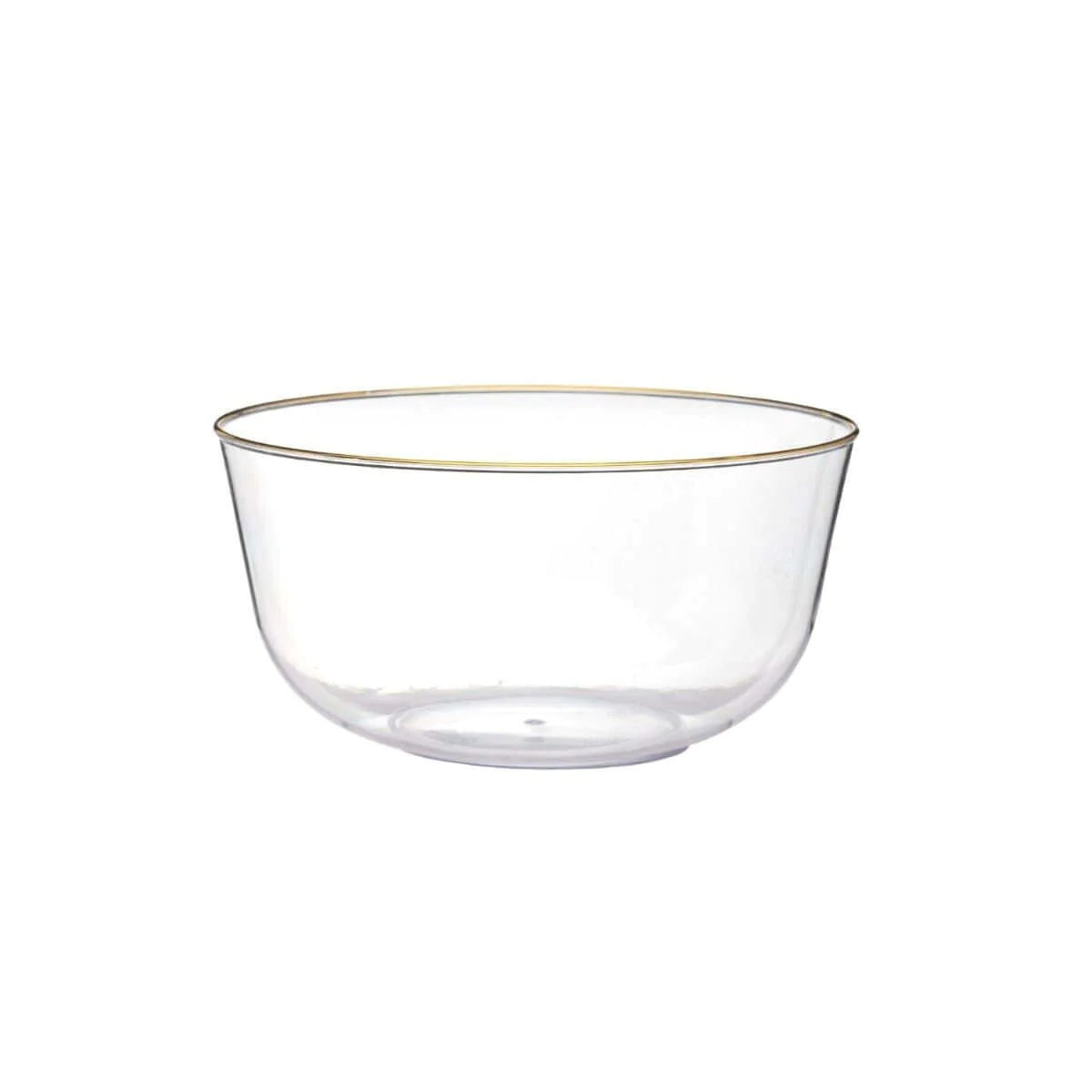 Trend Glass Look Gold Rim Bowls 10 Ct