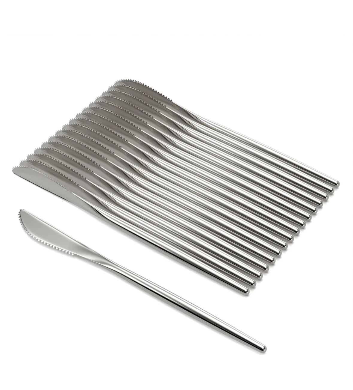 Trendables Gloss Silver Plastic Knives (20 Ct)