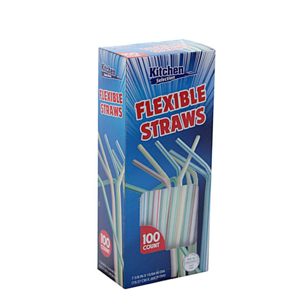 Flexible Straws White (100 Count)