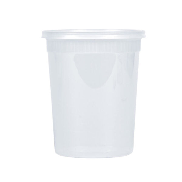 32 oz Plastic Containers with Lids (15 Count)