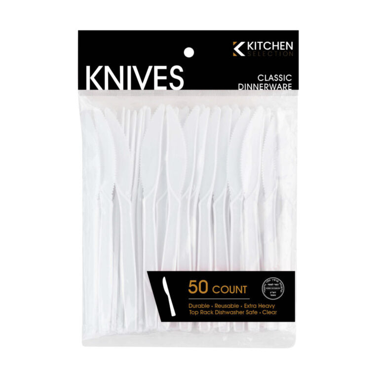 Heavy Weight Durable White Knives Deluxe (50 Count)