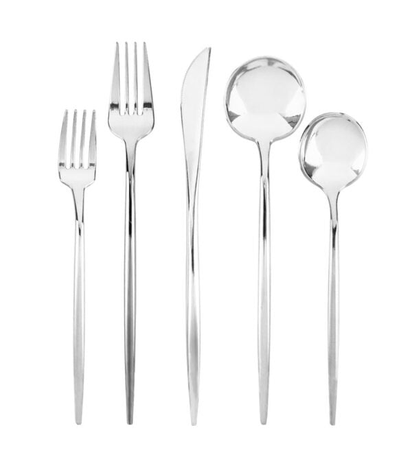 NOVELTY FLATWARE COMBO SILVER (40CT)