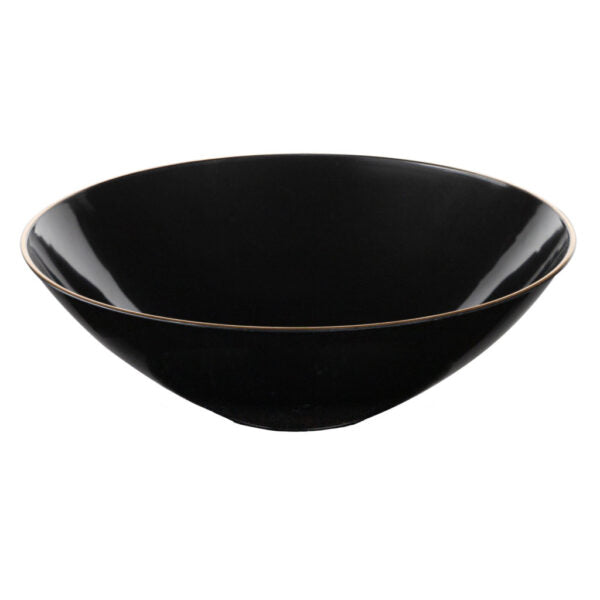 Organic Black Gold Rim 16 oz Bowls (10 count)