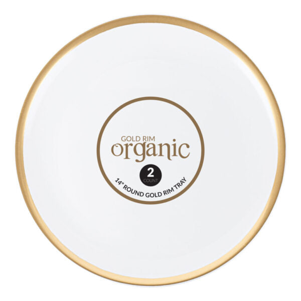 Organic Tray 14″ Gold Rim