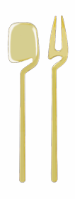 Polished Gold Mini Serving Tapas Forks (48 Count)