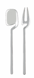 Aber's Choice -Polished Silver Mini Serving Tapas Forks (48 Count)