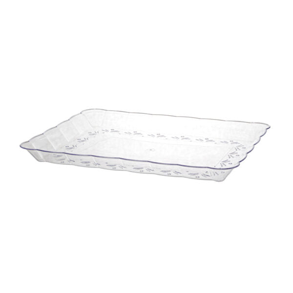 Scalloped 9 x 13″ Clear Tray
