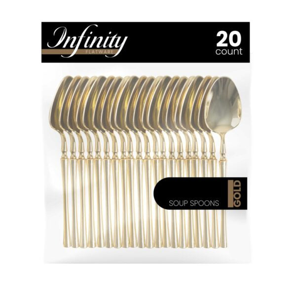 Infinity Flatware Gold Soup Spoons (20 Count)