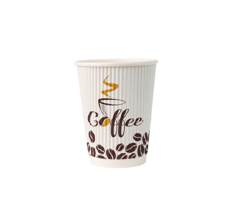 12oz Ripple Hot Cups Coffee Print (20 Count)