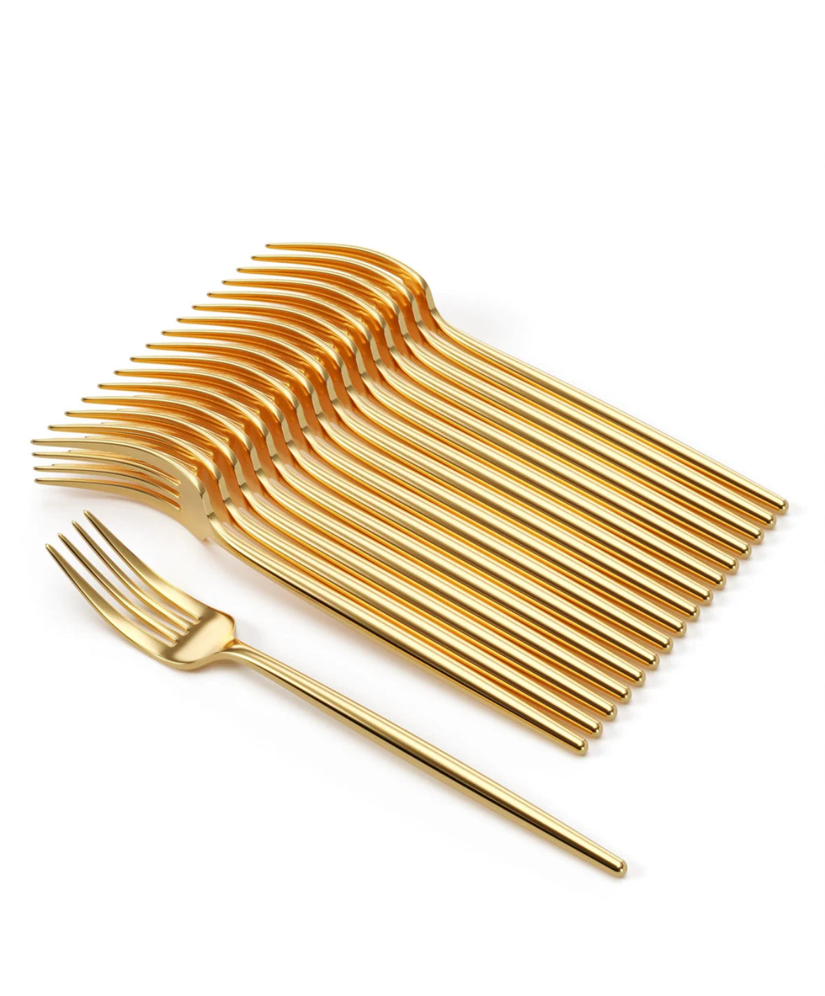 Trendables Gloss Gold Plastic Forks (20 Ct)