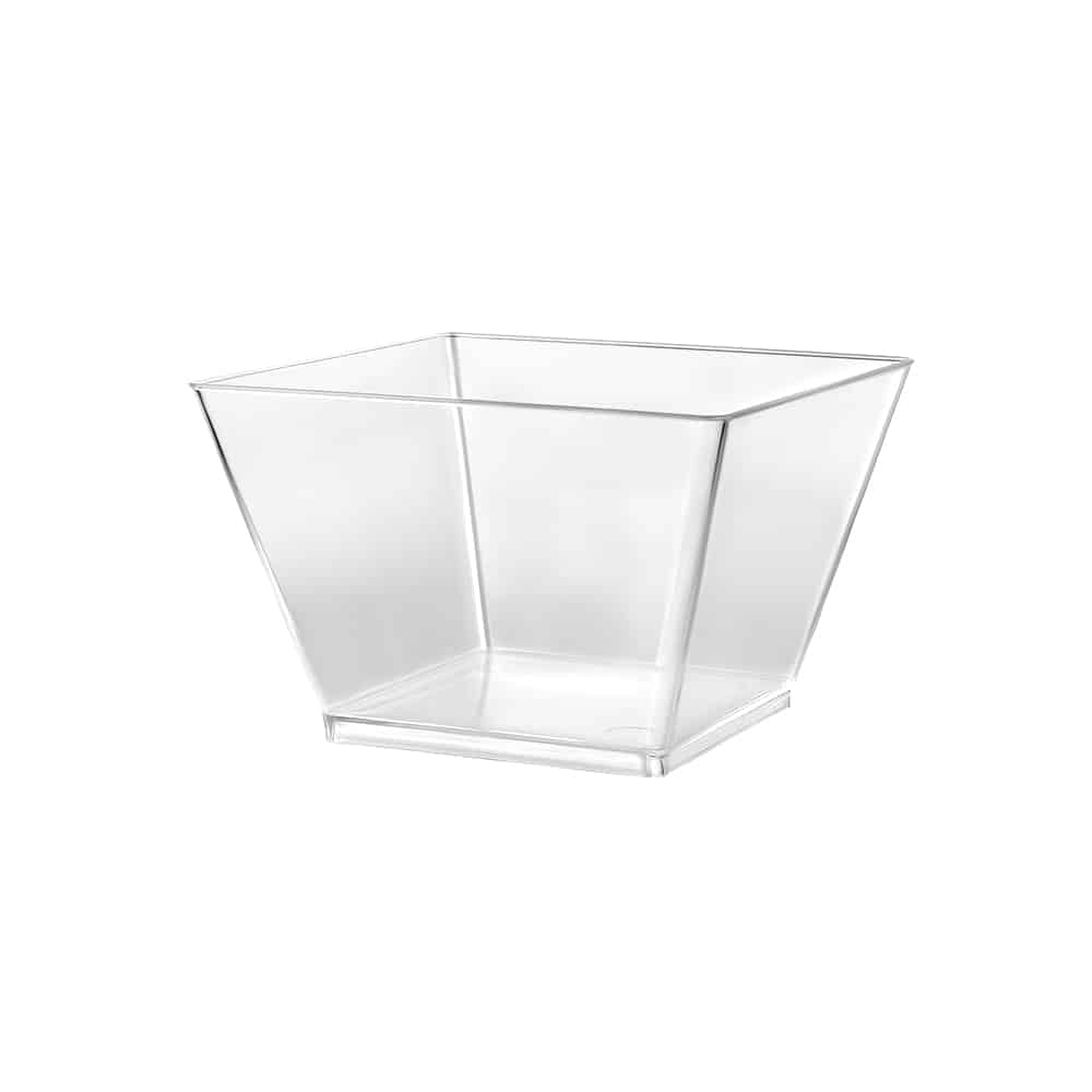 Rectangle Clear Premium Plastic 8oz Bowl (20 Count)