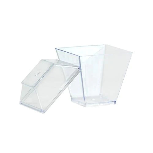 Clear Mini Gourmet Dish (with Stand/Cover), 2oz (10 Count)
