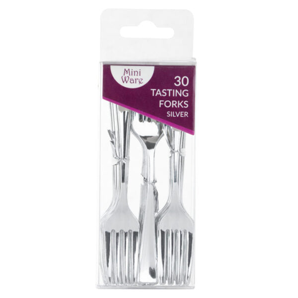MiniWare 4″ Silver Forks (30 Count)