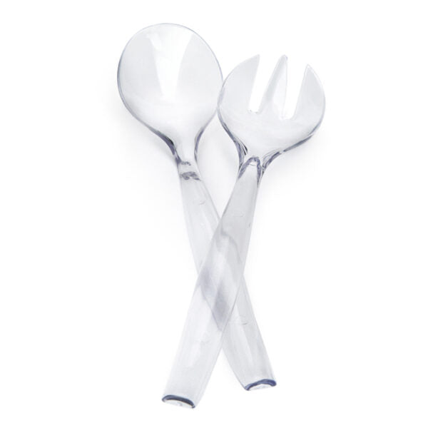 Clear Serving Spoon and Fork (2 Count)
