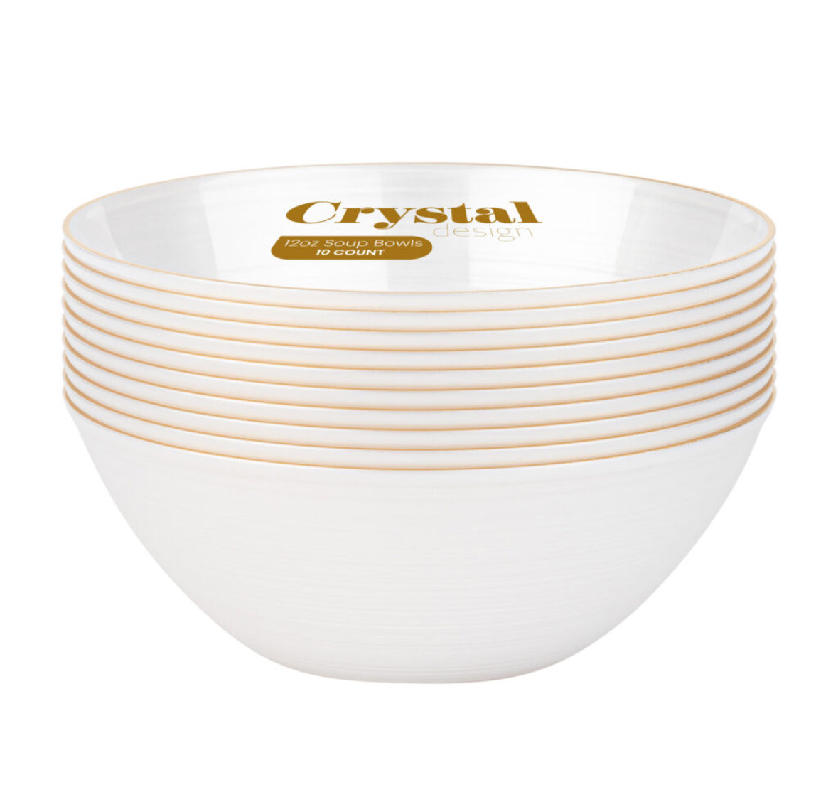 Crystal Design 16oz Bowls Pearl (10 Count)