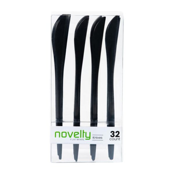 Novelty Flatware Knives Black (32 Count)