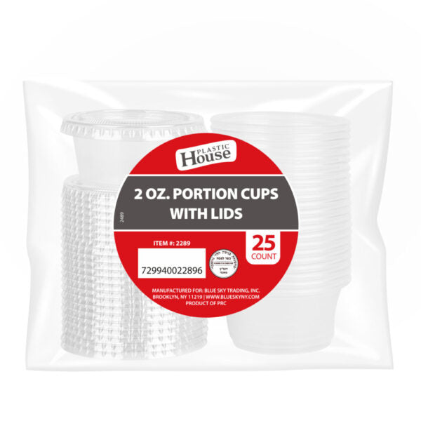 2oz Portion Cups w/ Lids (25 Count)