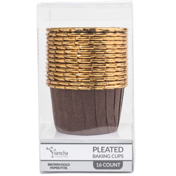 Brown Pleated Baking Cup Paper/Foil (16 Count)