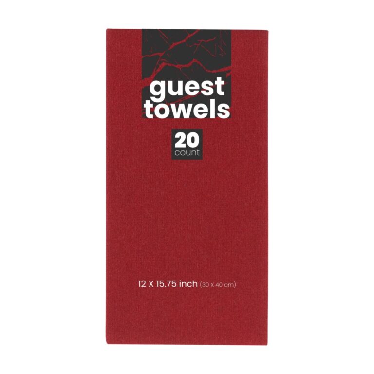 Guest Towels Airlaid 1/6 Fold Cranberry Red (20 Count)