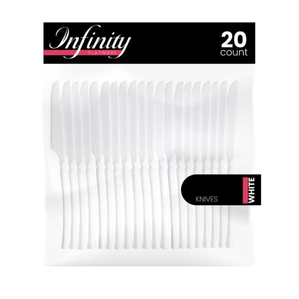 Infinity Flatware White Knives (20 Count)