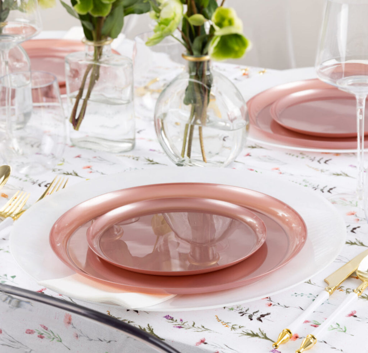 Edge 7" & 10" Plates Pink Pearl Combo (20 Count)