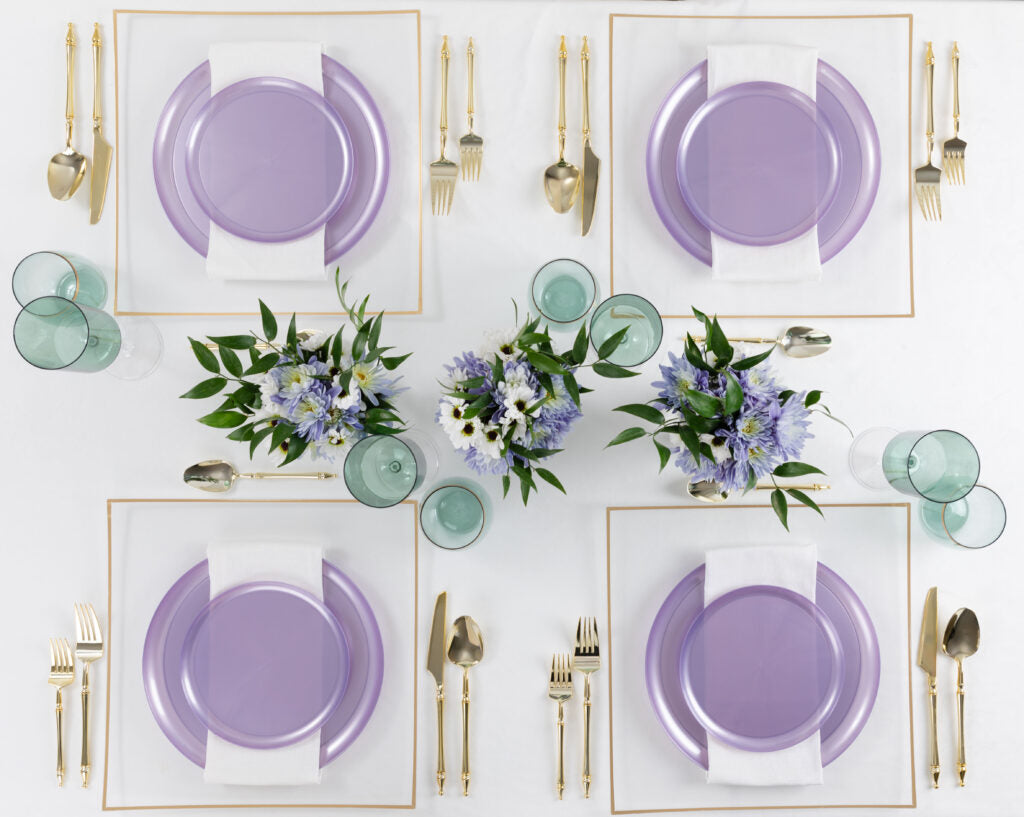 Edge 7" & 10" Plates Lavender Pearl Combo (20 Count)