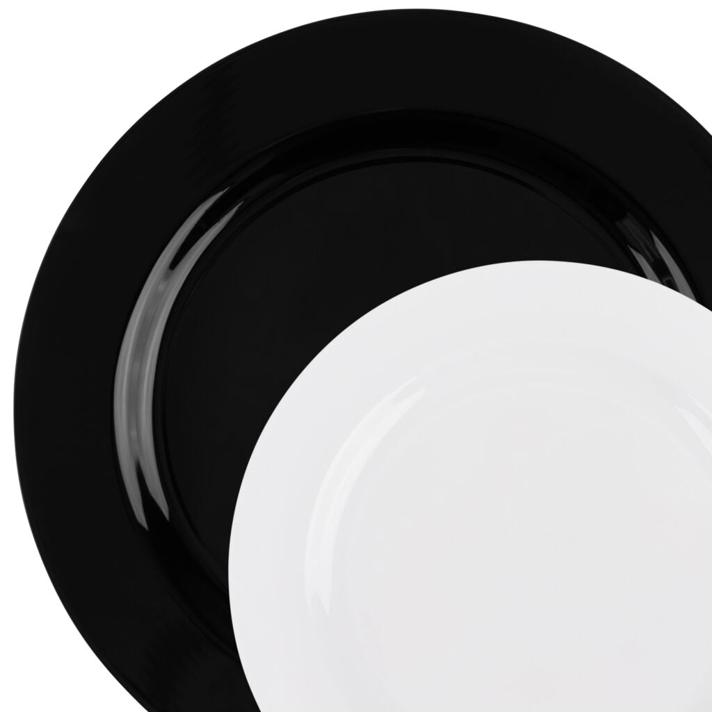Mint Collection Combo White 7.5″ & Black 10″ Plates (36 Count)