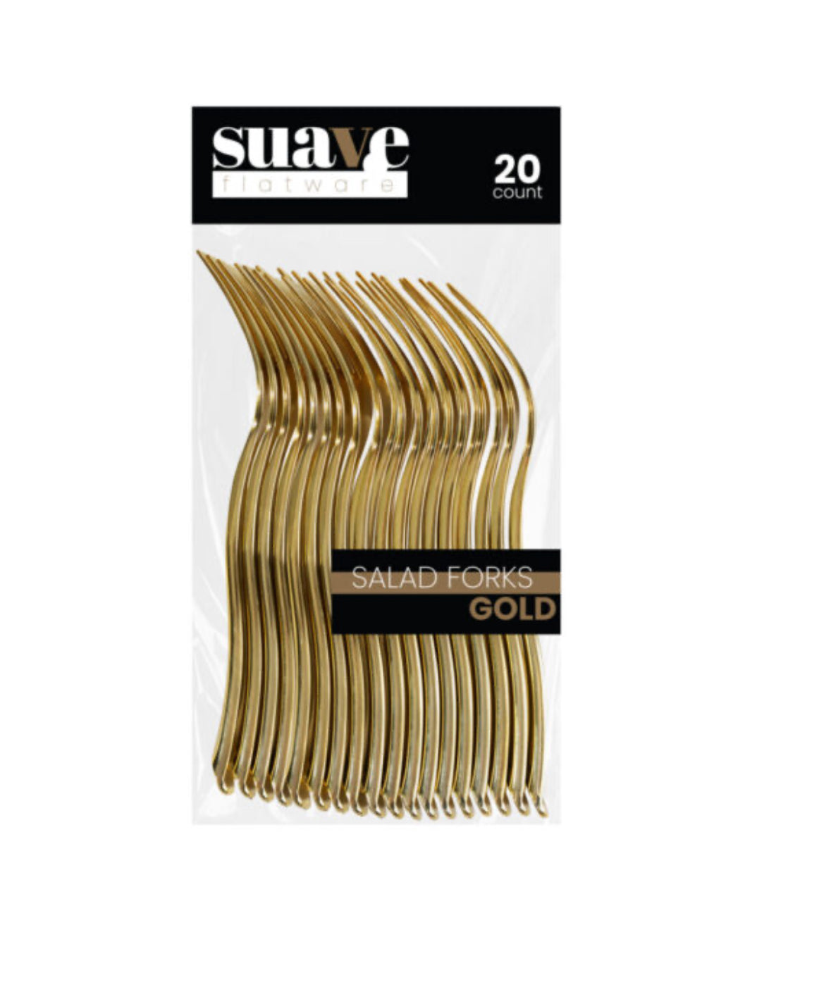 Suave Flatware Gold Salad Forks (20 Count)