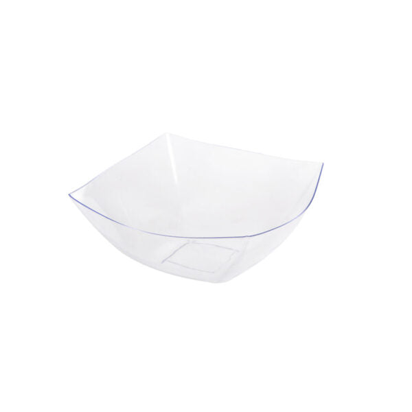 Square Fancy Clear 8oz Serving Bowl (4 Count)