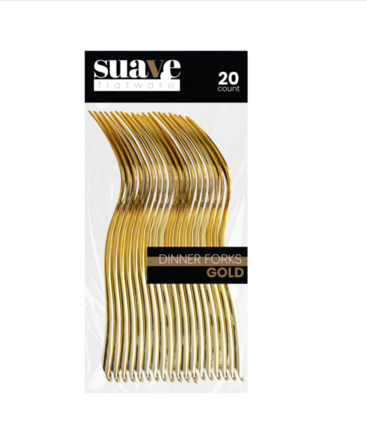 Suave Flatware Gold Dinner Forks  (20 Count)