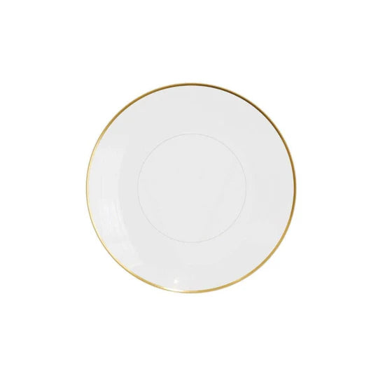 6 In. Clear With Gold Rim Plastic Plates