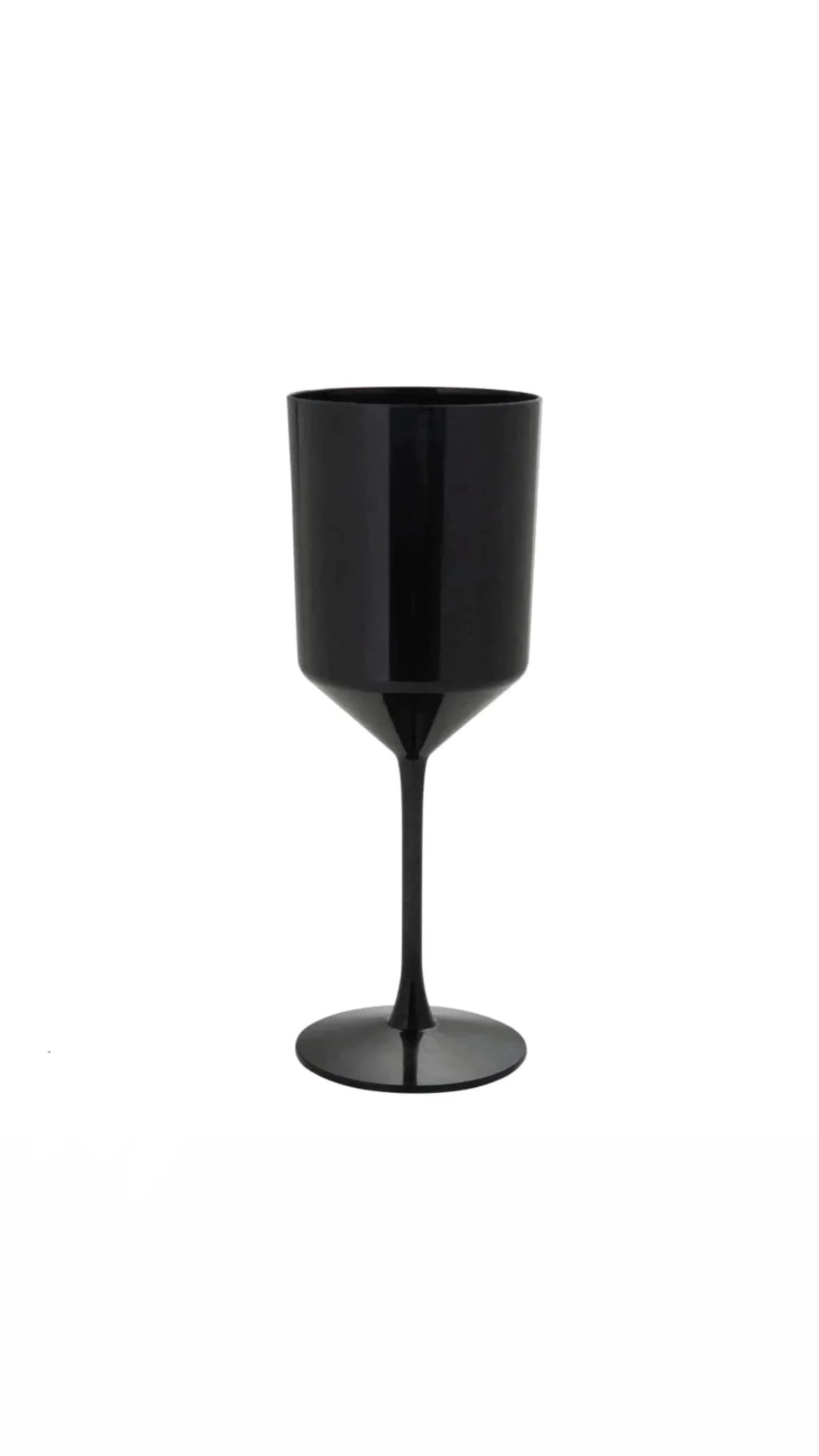 Upscale Black Plastic Wine Cups (4 Cups)