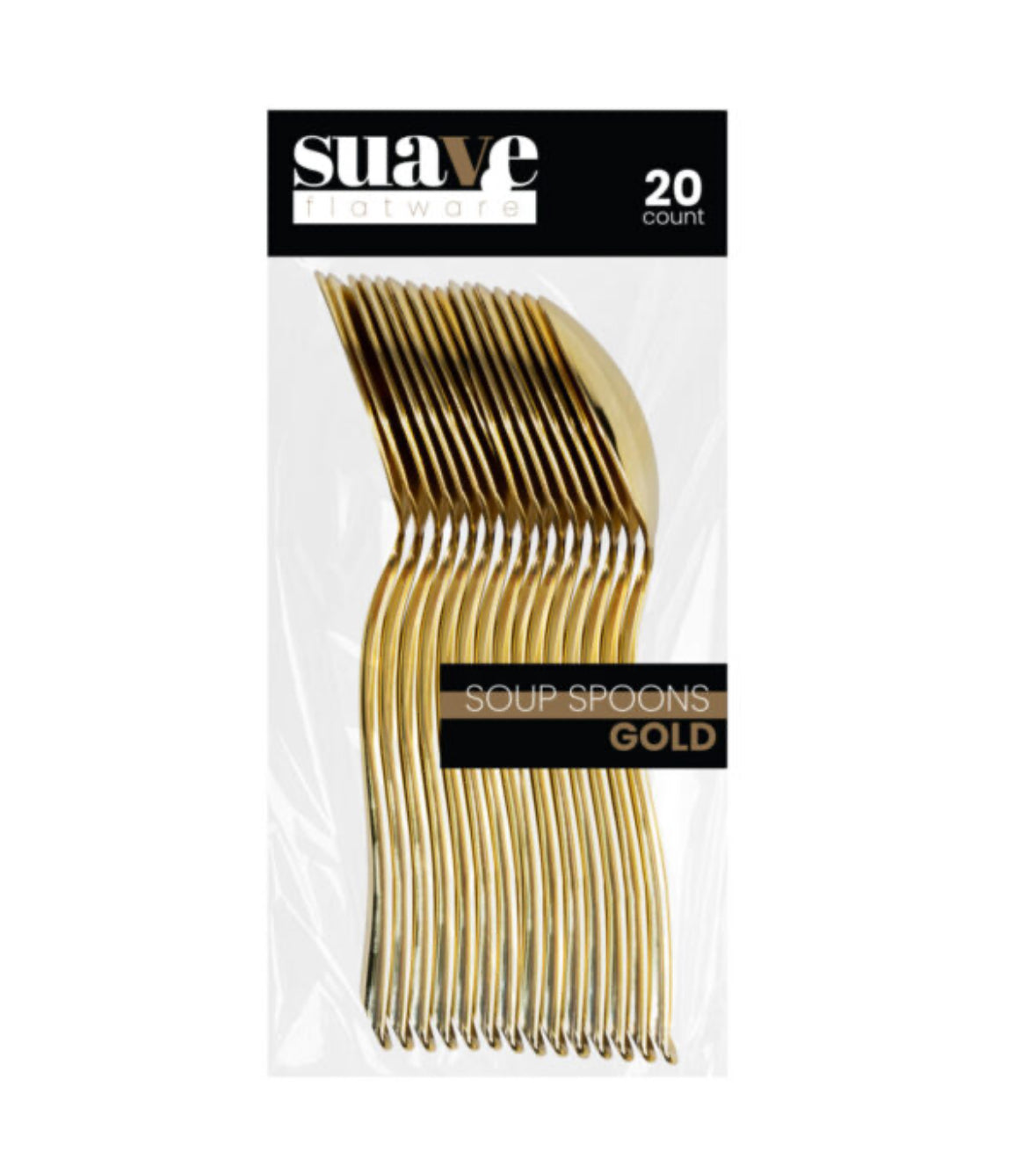 Suave Flatware Gold Soup Spoons (20 Count)